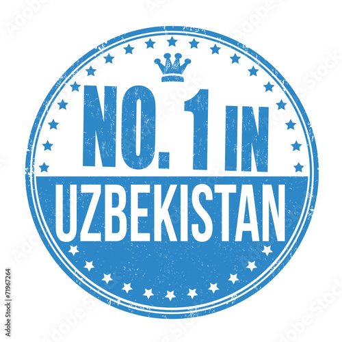 Number one in Uzbekistan stamp