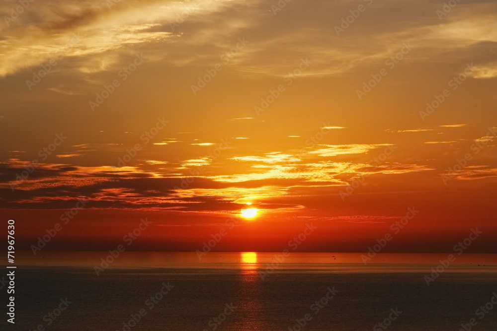 Warm Yellow Sunset