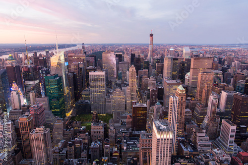 new york city Manhattan at sunset