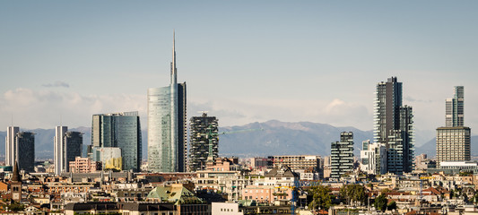Keuken achterwand Milaan Moderne wolkenkrabbers in skyline Milaan  © Marco Saracco