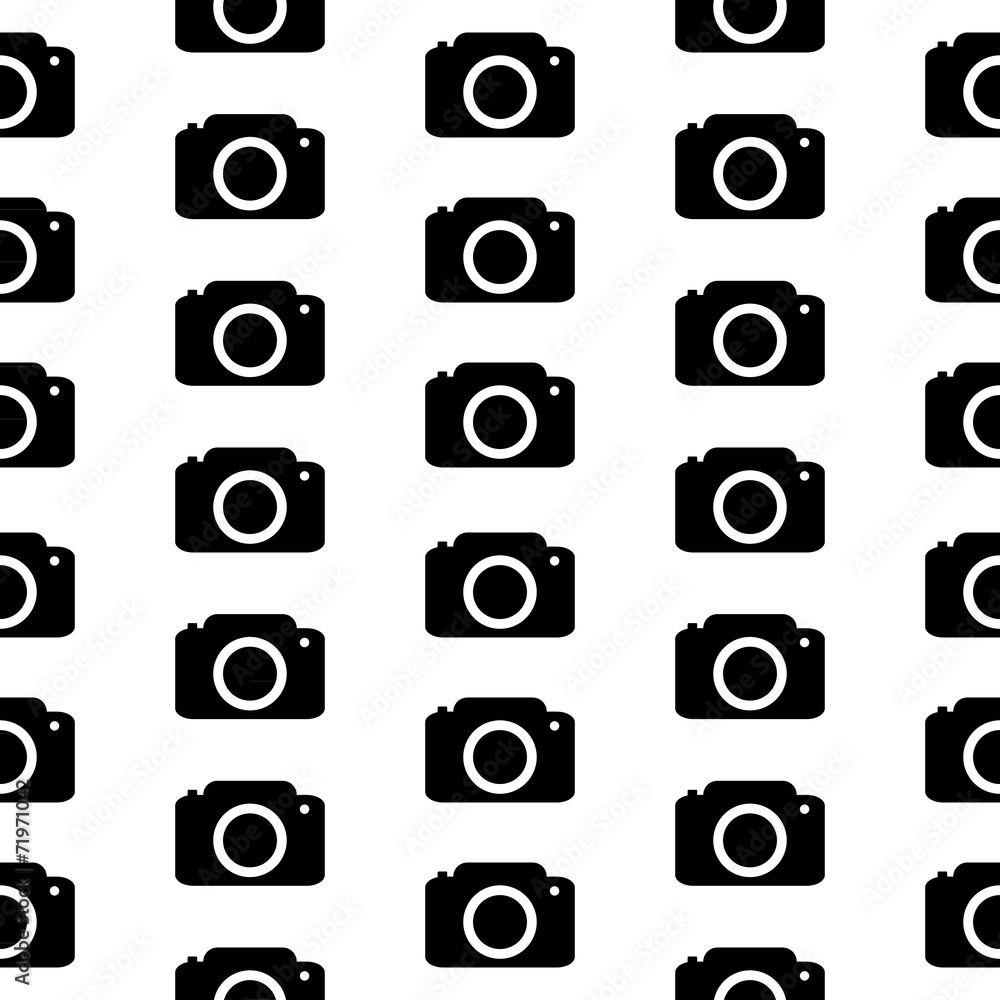 Camera symbol seamless pattern Camera symbol seamless pattern