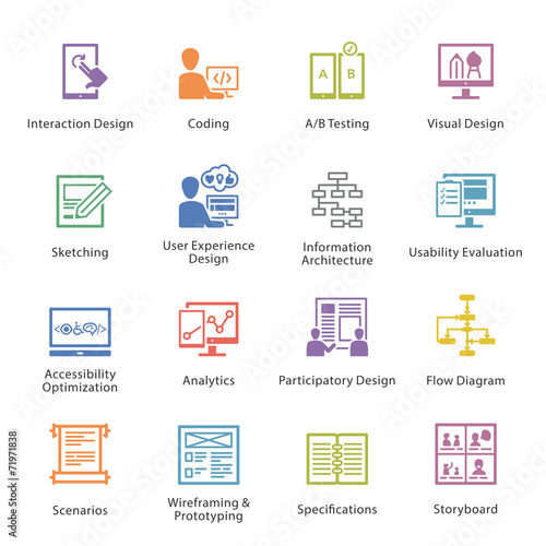 SEO & Usability Icons Set 2 - Coloré Series