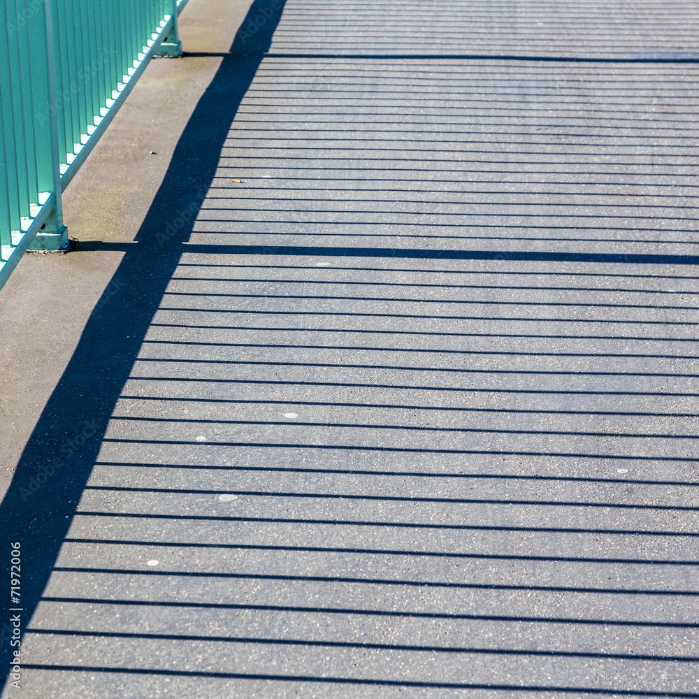 pattern of cologne Bridge with shadow from reling pattern of cologne Bridge with shadow from reling