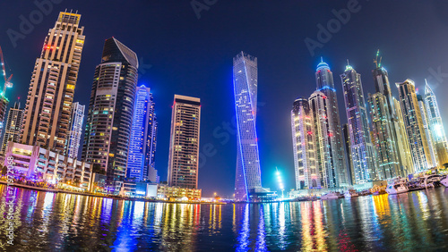 Fototapeta Naklejka Na Ścianę i Meble -  Dubai Marina cityscape, UAE