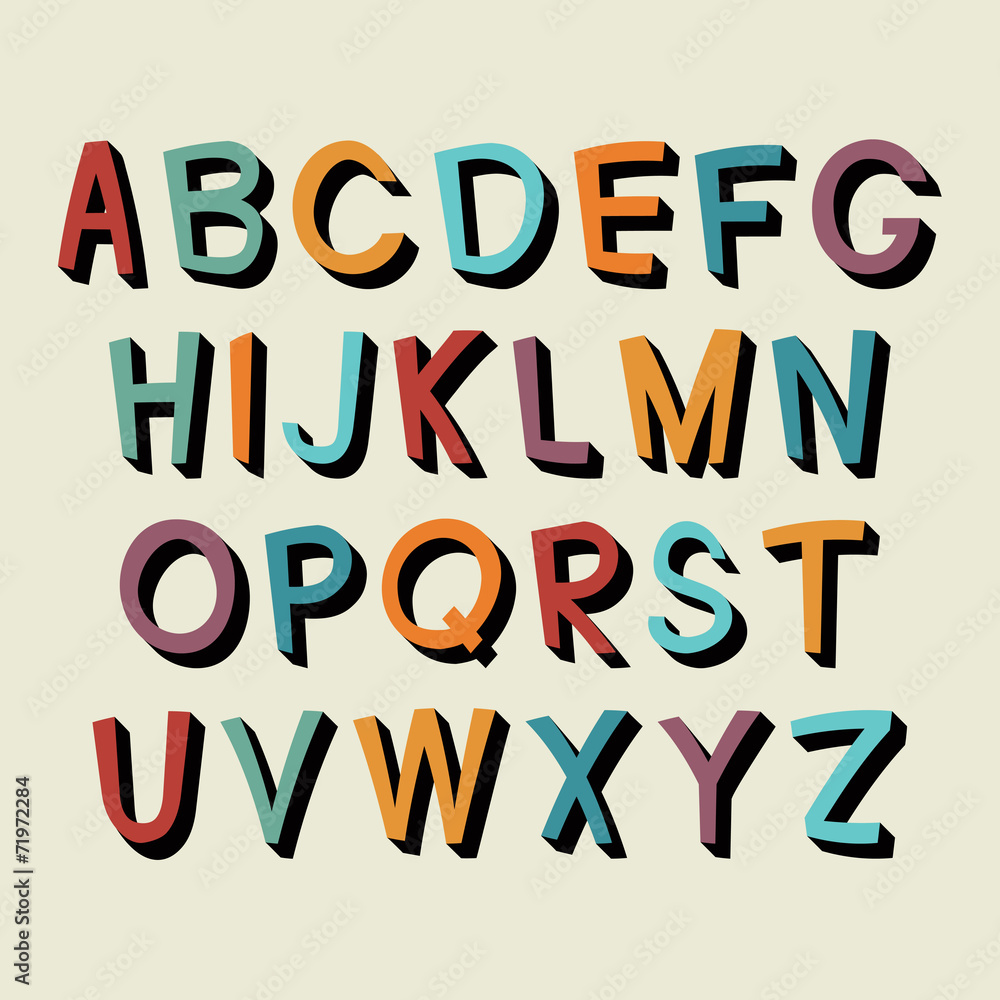 Cartoon alphabet. Cartoon alphabet.