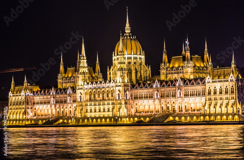 Budapest Parliament building in Hungary at twilight. © Sergii Figurnyi