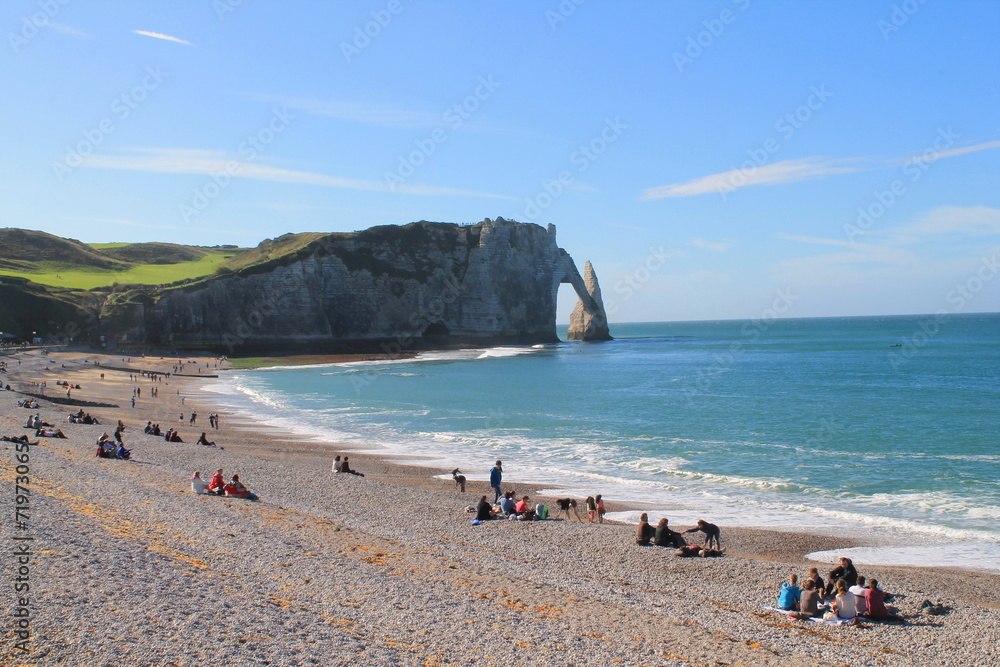 Plage d'étretat, France