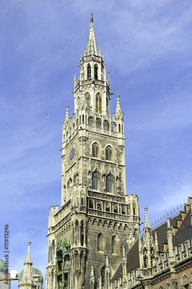 Marienplatz in the city center, Munich, Germany