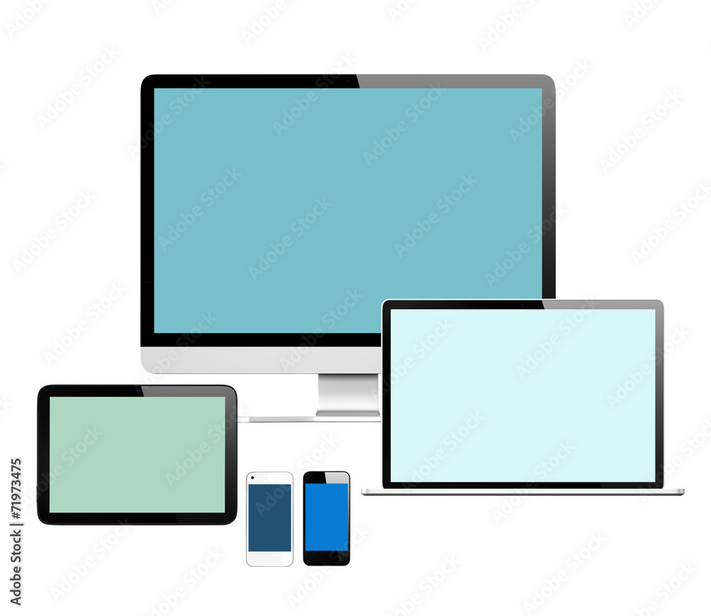 Collection of Three Dimensional Digital Devices Collection of Three Dimensional Digital Devices