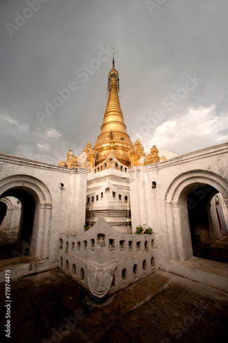 Pagoda of Nyan Shwe Kgua temple in Myanmar. photo