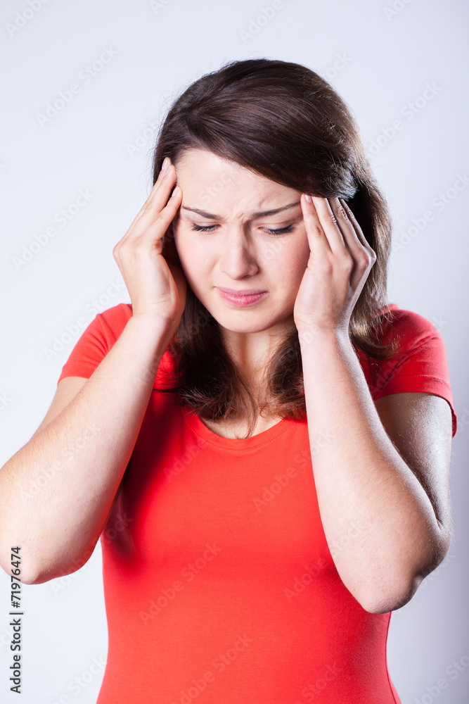 Woman with headache Woman with headache