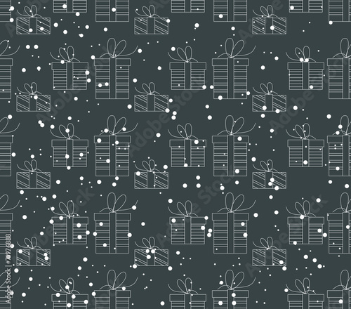 gifts hand drawn seamless pattern