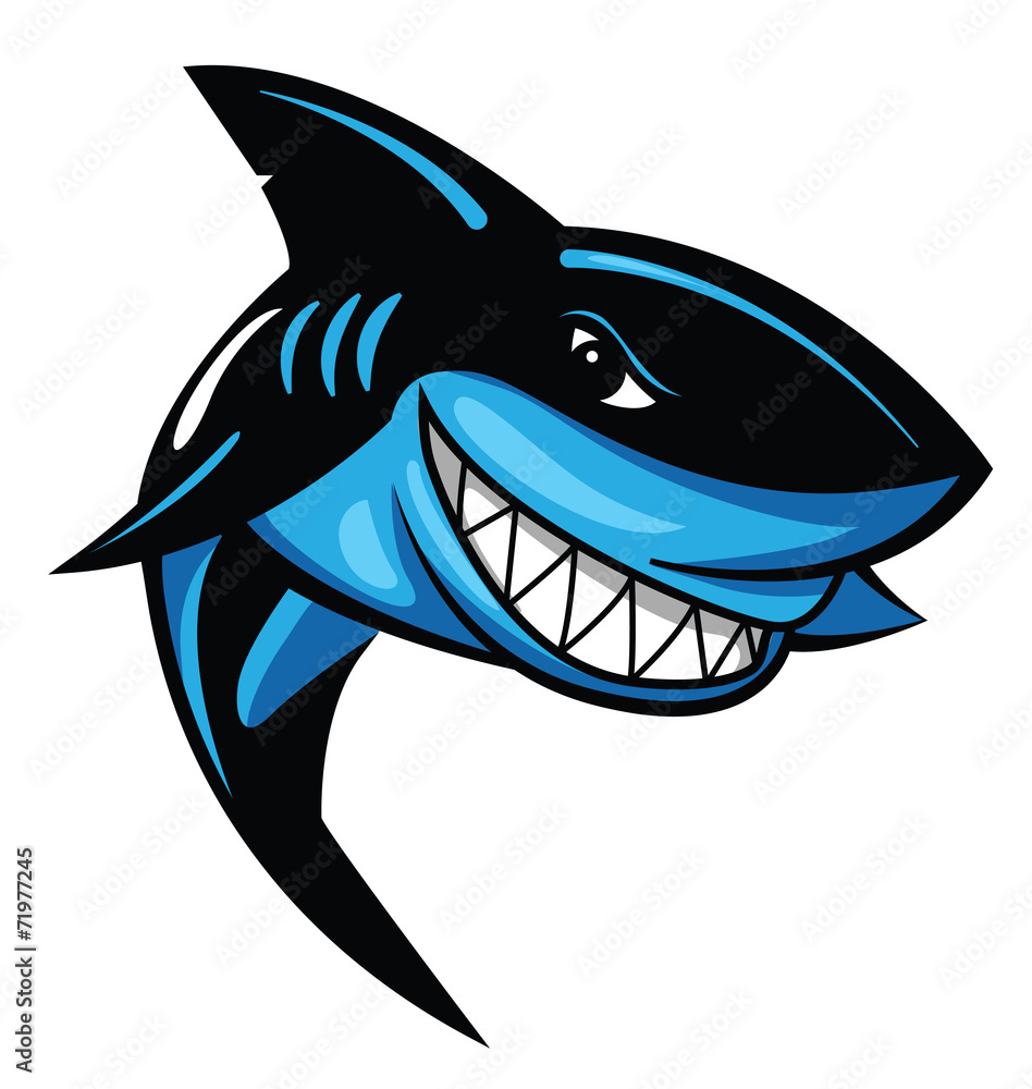 Obraz premium Ilustracja wektorowa rekina
