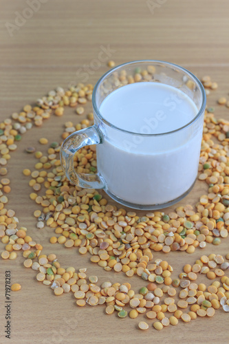 Soy milk with beans