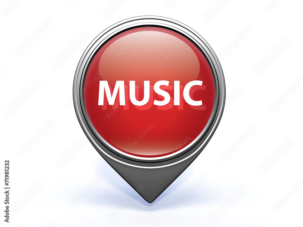 music pointer icon on white background music pointer icon on white background
