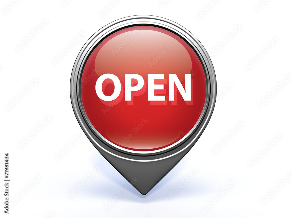 open pointer icon on white background