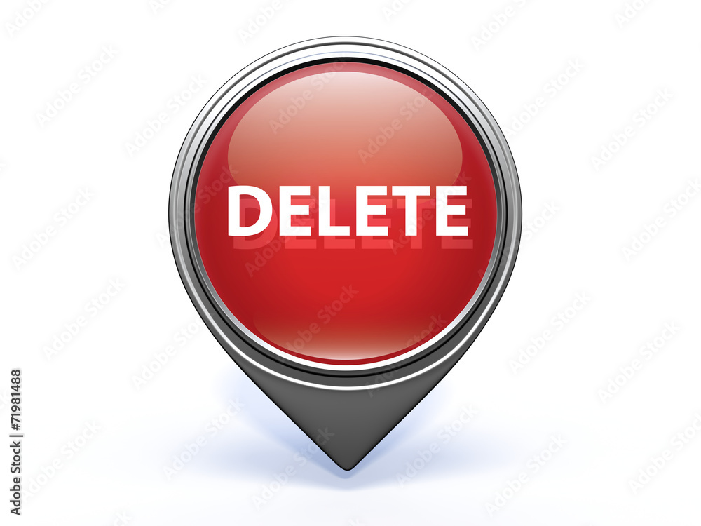 delete pointer icon on white background delete pointer icon on white background