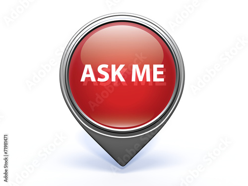 Free Download ask me pointer icon on white background - GFXLoad