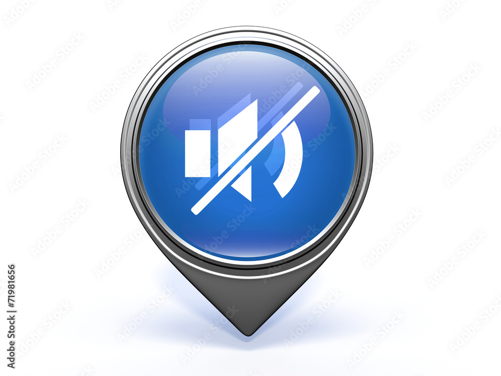 mute pointer icon on white background mute pointer icon on white background