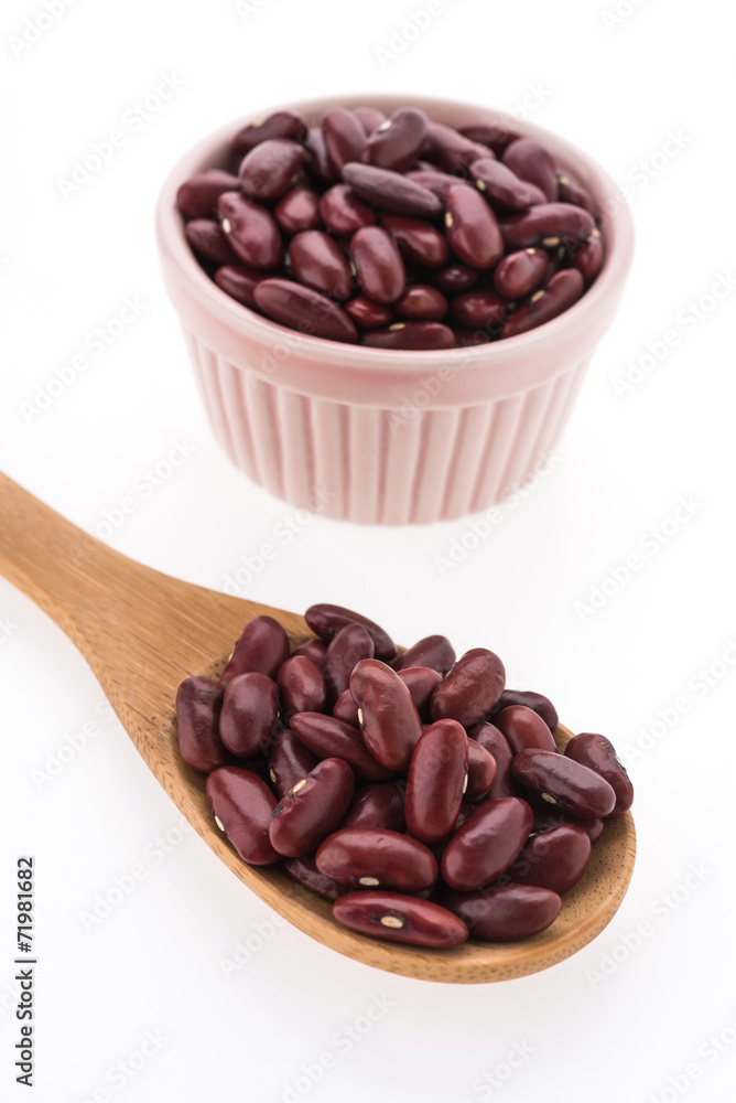 Red beans kidney isolated on white background Red beans kidney isolated on white background