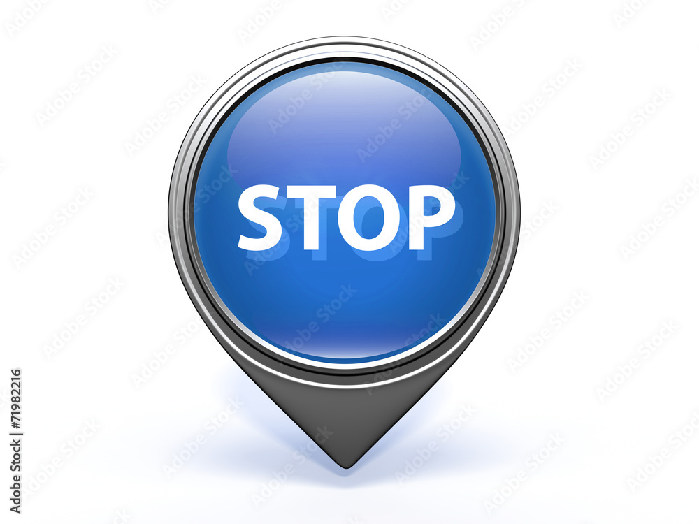 stop pointer icon on white background stop pointer icon on white background