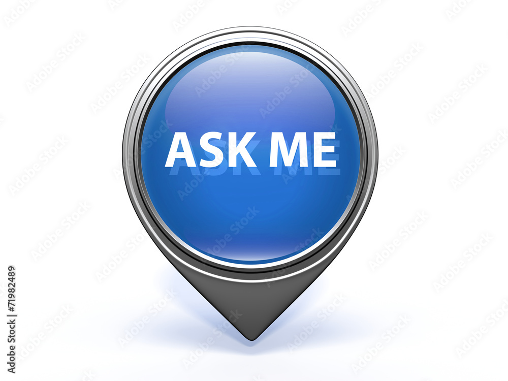 ask me pointer icon on white background ask me pointer icon on white background