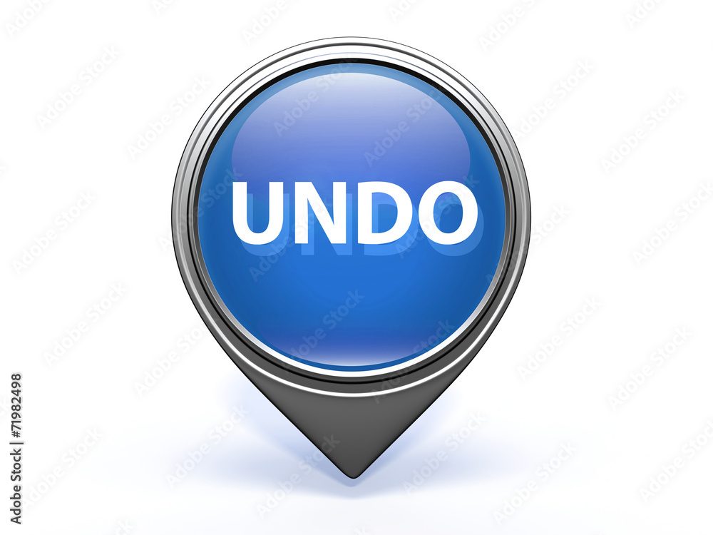 undo pointer icon on white background undo pointer icon on white background