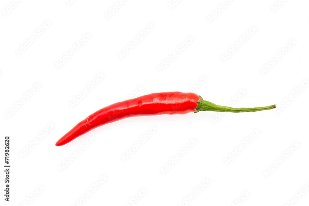 Chilli isolated on white