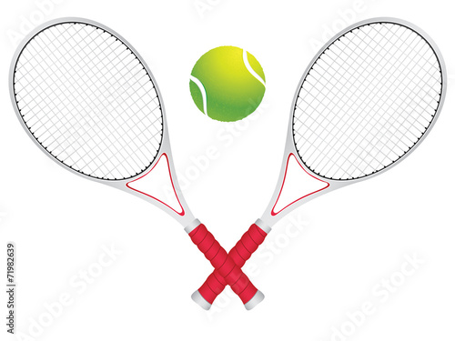Tennis Ball and Racket