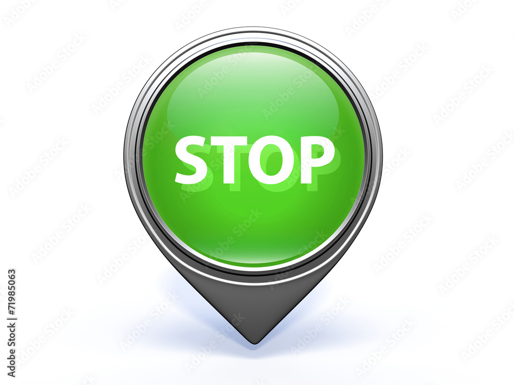 stop pointer icon on white background stop pointer icon on white background