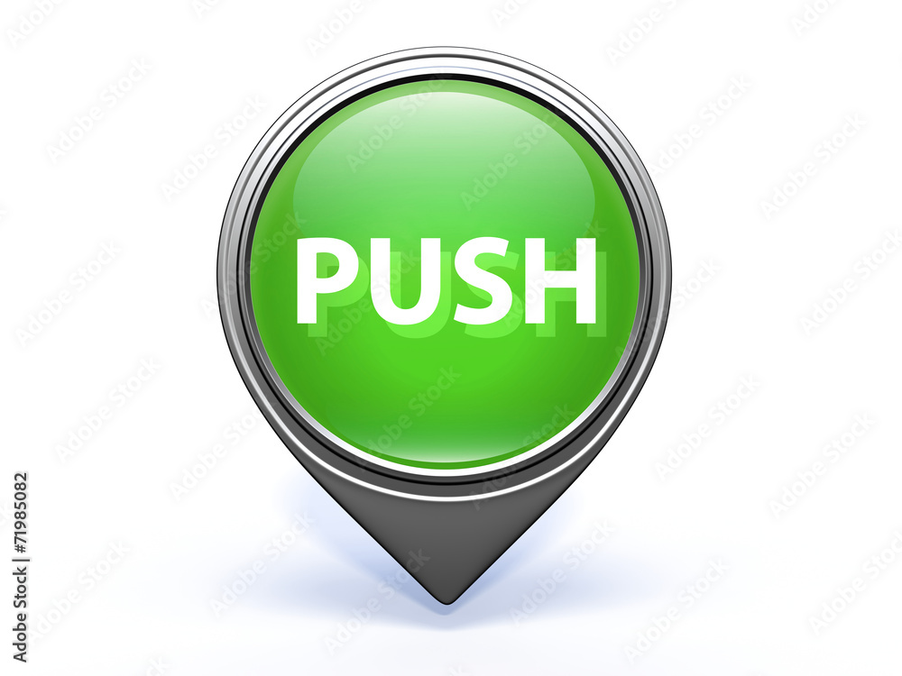 push pointer icon on white background push pointer icon on white background