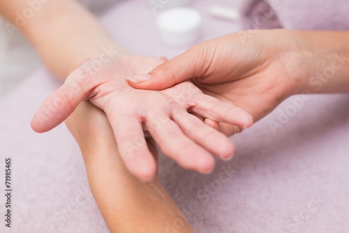 Wallpaper Mural Woman getting a hand massage Torontodigital.ca