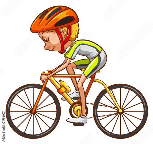 A sketch of a cyclist