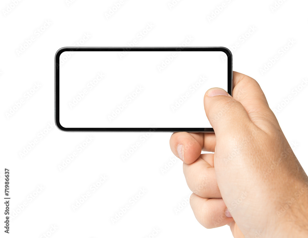 Blank photo with mobile phone Blank photo with mobile phone