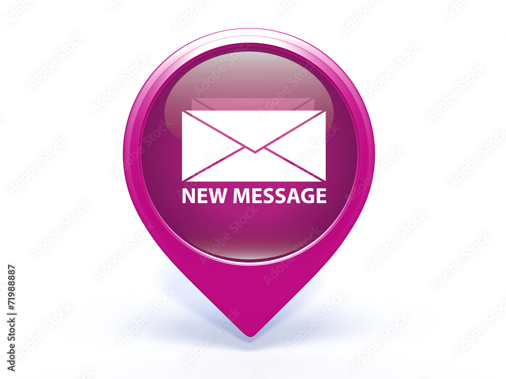 new mesage pointer icon on white background new mesage pointer icon on white background