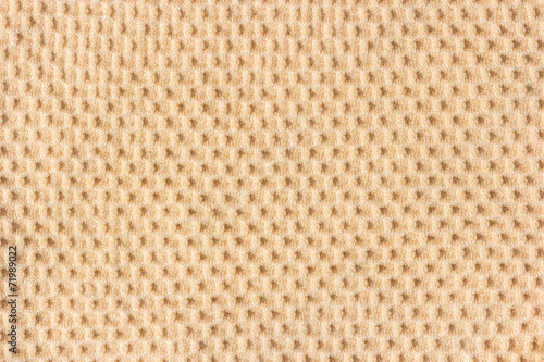 Brown waffle patterned cloth.