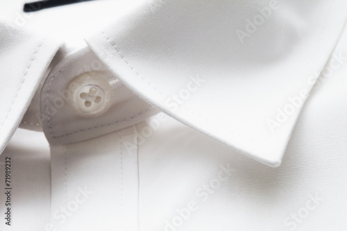 Close up of white collar on shirt, studio Fototapet