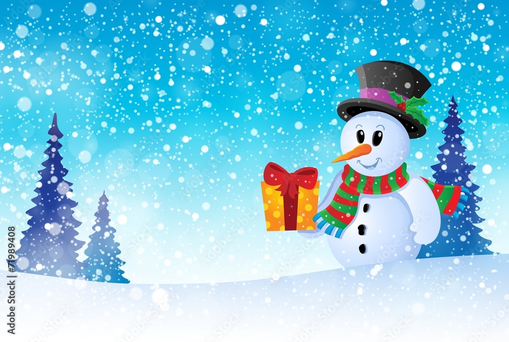 Winter snowman theme image 8 Winter snowman theme image 8