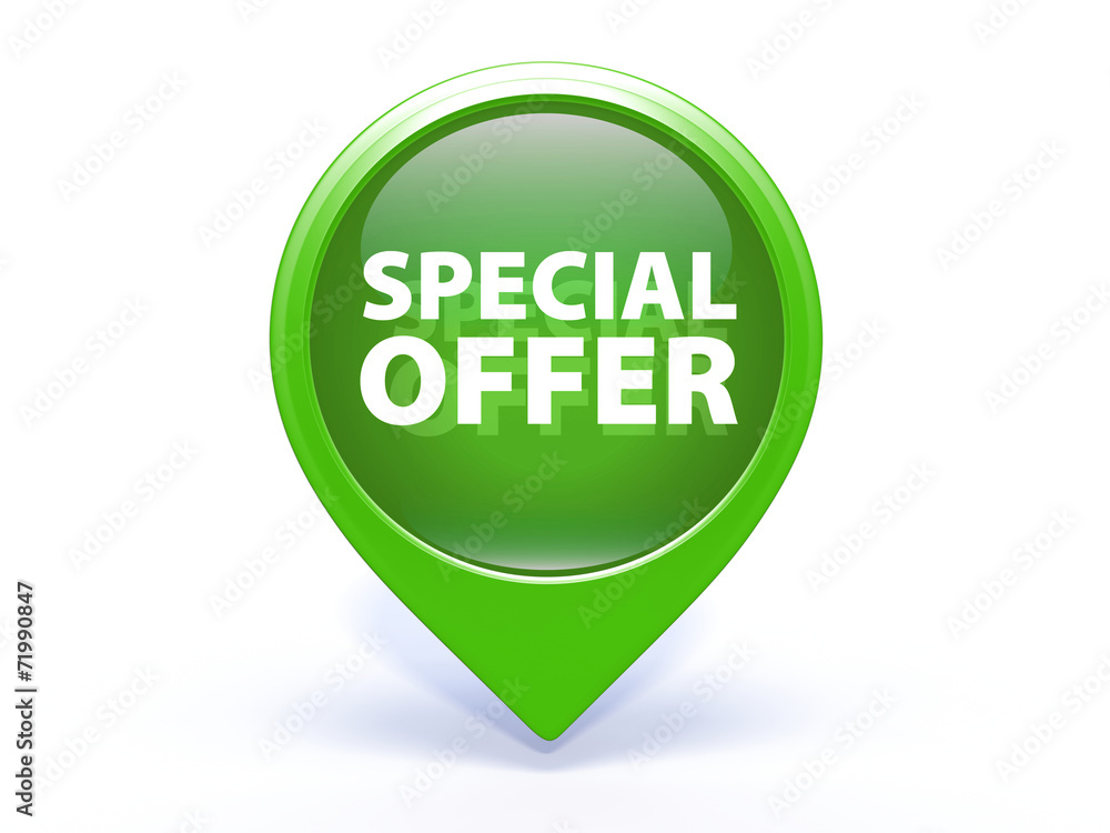 Special offer pointer icon on white background Special offer pointer icon on white background