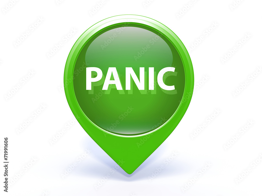panic pointer icon on white background panic pointer icon on white background
