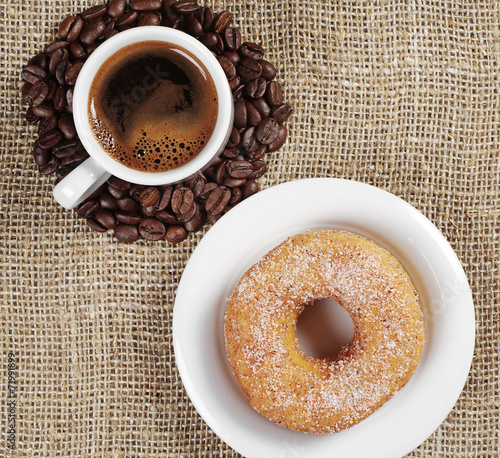 Coffee and donut