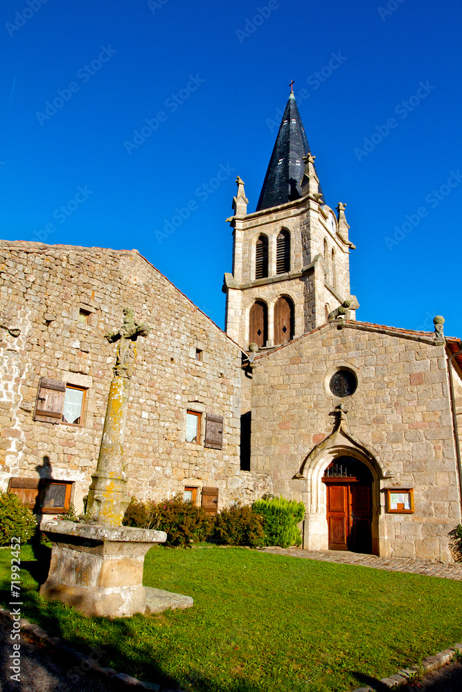 Fototapeta premium EGLISE CROIX LOIRE