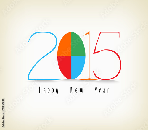 happy new year color design