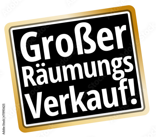 Großer Räumungsverkauf