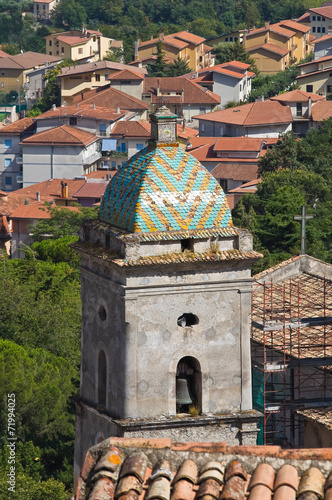 Panoramic view of Morano Calabro. Calabria. Italy. photo