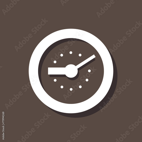Clock Icon On Dark Background