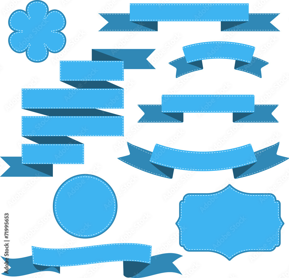 Set of ribbons, vector illustration.