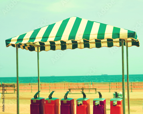 Vintage tent in the beach