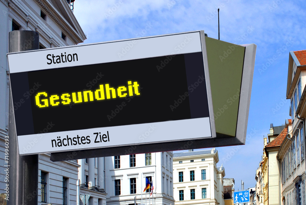 Fototapeta premium Anzeigetafel 7 - Gesundheit