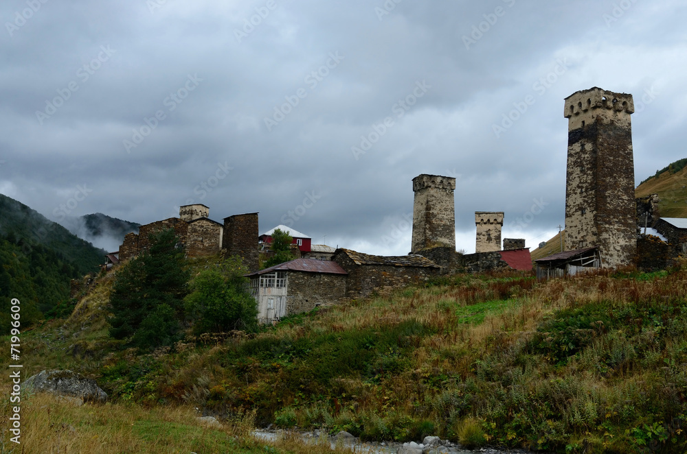 Most high-altitude settlement in Europe,Ushguli,Svanetia,Georgia
